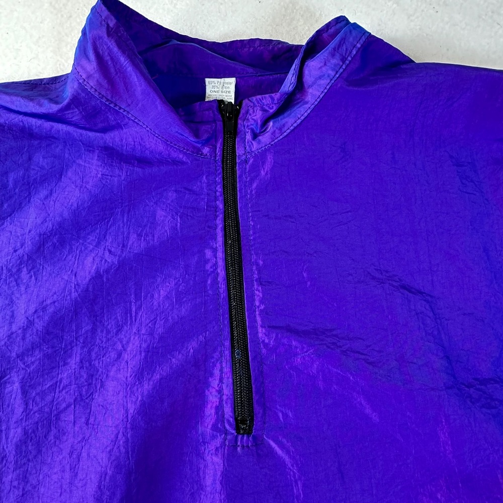 Surf Style Purple Turtle Sunset Pullover Windbreaker One Size - Picture 2 of 7